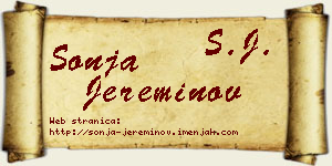Sonja Jereminov vizit kartica